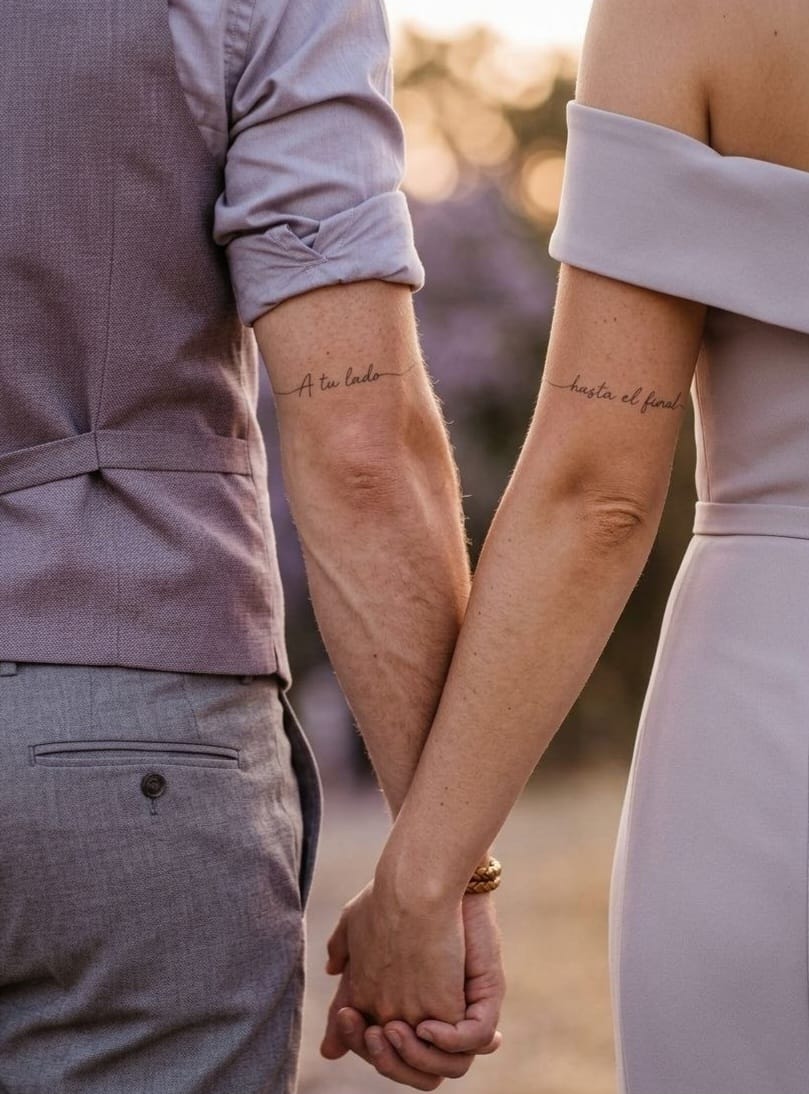 Wedding tattoo couple